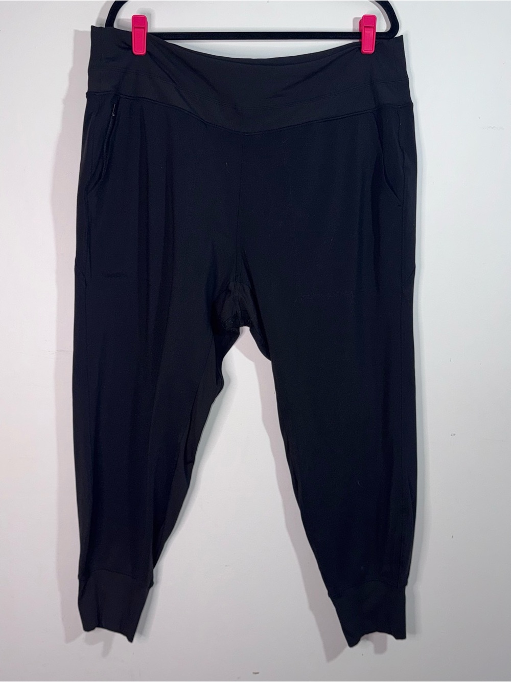 Athleta Black Jogger Pants 2X Zip Pocket Athletic Lounge Plus